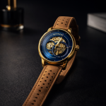 KHRIST Premium Fully Automatic Mechanical Analog Watch for Men | Exposed Working Gears Dial & Transparent Case Back | Precision Engineering, Luxury Craftsmanship & Timeless Elegance