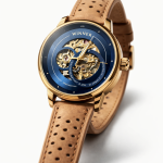 FORSINING Fully Automatic Mechanical Watch for Men | Open-Heart Working Gears Dial, Transparent Case Back | Battery Required Just Shake & Wear