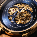 KHRIST Premium Fully Automatic Mechanical Analog Watch for Men | Exposed Working Gears Dial & Transparent Case Back | Precision Engineering, Luxury Craftsmanship & Timeless Elegance
