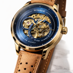 KHRIST Premium Fully Automatic Mechanical Analog Watch for Men | Exposed Working Gears Dial & Transparent Case Back | Precision Engineering, Luxury Craftsmanship & Timeless Elegance