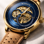 KHRIST Premium Fully Automatic Mechanical Analog Watch for Men | Exposed Working Gears Dial & Transparent Case Back | Precision Engineering, Luxury Craftsmanship & Timeless Elegance