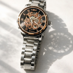 KHRIST Premium Fully Automatic Mechanical Analog Watch for Men | Exposed Working Gears Dial & Transparent Case Back | Precision Engineering, Luxury Craftsmanship & Timeless Elegance