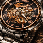 KHRIST Premium Fully Automatic Mechanical Analog Watch for Men | Exposed Working Gears Dial & Transparent Case Back | Precision Engineering, Luxury Craftsmanship & Timeless Elegance