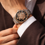 KHRIST Premium Fully Automatic Mechanical Analog Watch for Men | Exposed Working Gears Dial & Transparent Case Back | Precision Engineering, Luxury Craftsmanship & Timeless Elegance