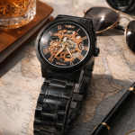 KHRIST Premium Fully Automatic Mechanical Analog Watch for Men | Exposed Working Gears Dial & Transparent Case Back | Precision Engineering, Luxury Craftsmanship & Timeless Elegance