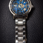 FORSINING Fully Automatic Mechanical Watch for Men | Open-Heart Working Gears Dial, Transparent Case Back | Battery Required Just Shake & Wear