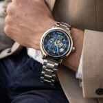 FORSINING Fully Automatic Mechanical Watch for Men | Open-Heart Working Gears Dial, Transparent Case Back | Battery Required Just Shake & Wear