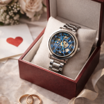 KHRIST Premium Fully Automatic Mechanical Analog Watch for Men | Exposed Working Gears Dial & Transparent Case Back | Precision Engineering, Luxury Craftsmanship & Timeless Elegance