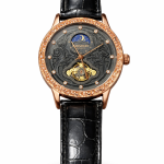 FORSINING Fully Automatic Mechanical Watch for Men | Open-Heart Working Gears Dial, Transparent Case Back | Battery Required Just Shake & Wear