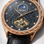 KHRIST Premium Fully Automatic Mechanical Analog Watch for Men | Exposed Working Gears Dial & Transparent Case Back | Precision Engineering, Luxury Craftsmanship & Timeless Elegance