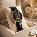 FORSINING Fully Automatic Mechanical Watch for Men | Open-Heart Working Gears Dial, Transparent Case Back | Battery Required Just Shake & Wear