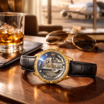 FORSINING Fully Automatic Mechanical Watch for Men | Open-Heart Working Gears Dial, Transparent Case Back | Battery Required Just Shake & Wear