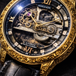 FORSINING Fully Automatic Mechanical Watch for Men | Open-Heart Working Gears Dial, Transparent Case Back | Battery Required Just Shake & Wear