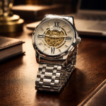 KHRIST Premium Fully Automatic Mechanical Analog Watch for Men | Exposed Working Gears Dial & Transparent Case Back | Precision Engineering, Luxury Craftsmanship & Timeless Elegance