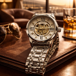 KHRIST Premium Fully Automatic Mechanical Analog Watch for Men | Exposed Working Gears Dial & Transparent Case Back | Precision Engineering, Luxury Craftsmanship & Timeless Elegance