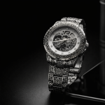 FORSINING Fully Automatic Mechanical Watch for Men | Open-Heart Working Gears Dial, Transparent Case Back | Battery Required Just Shake & Wear