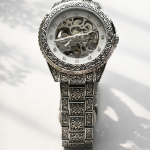 FORSINING Fully Automatic Mechanical Watch for Men | Open-Heart Working Gears Dial, Transparent Case Back | Battery Required Just Shake & Wear