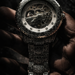 FORSINING Fully Automatic Mechanical Watch for Men | Open-Heart Working Gears Dial, Transparent Case Back | Battery Required Just Shake & Wear