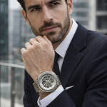 FORSINING Fully Automatic Mechanical Watch for Men | Open-Heart Working Gears Dial, Transparent Case Back | Battery Required Just Shake & Wear