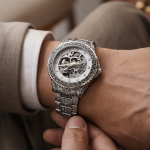 FORSINING Fully Automatic Mechanical Watch for Men | Open-Heart Working Gears Dial, Transparent Case Back | Battery Required Just Shake & Wear