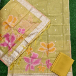 Mint Green Floral Ethnic Suit with Designer Border