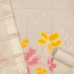 Mint Green Floral Print Cotton Suit Dress Material with Dupatta