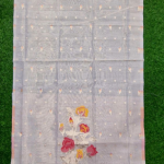 Dusty Rose Floral Print Suit Dress Material with Dupatta