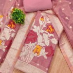 Pista Green Floral Print Suit Dress Material with Dupatta