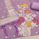 Pista Green Floral Print Suit Dress Material with Dupatta