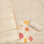 Pista Green Floral Print Suit Dress Material with Dupatta