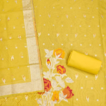 Pista Green Floral Print Suit Dress Material with Dupatta