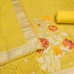 Pista Green Floral Print Suit Dress Material with Dupatta