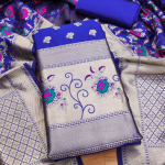 RAMA Floral Designer Silk Suit Set with Zari Border