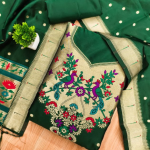 Panzora cotton silk embellished salwar suit material