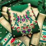 Panzora cotton silk embellished salwar suit material