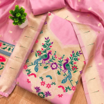 Panzora cotton silk embellished salwar suit material
