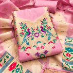 Panzora cotton silk embellished salwar suit material