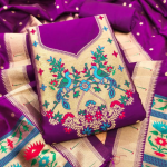 Panzora cotton silk embellished salwar suit material