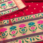 Panzora cotton silk embellished salwar suit material