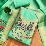 Panzora cotton silk embellished salwar suit material