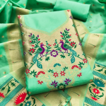 Panzora cotton silk embellished salwar suit material