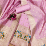 Banarasi silk unstitched salwar suit