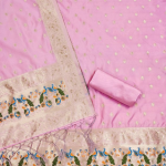 Banarasi silk unstitched salwar suit