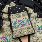 Banarasi silk unstitched salwar suit