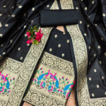 Banarasi silk unstitched salwar suit