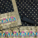 Banarasi silk unstitched salwar suit