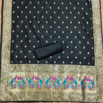 Banarasi silk unstitched salwar suit