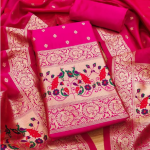 Banarasi silk unstitched salwar suit