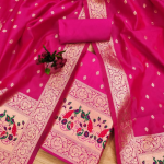 Banarasi silk unstitched salwar suit