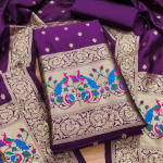 Banarasi silk unstitched salwar suit